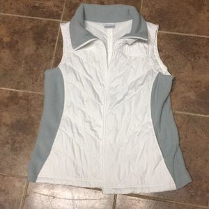 Grey and white vest
